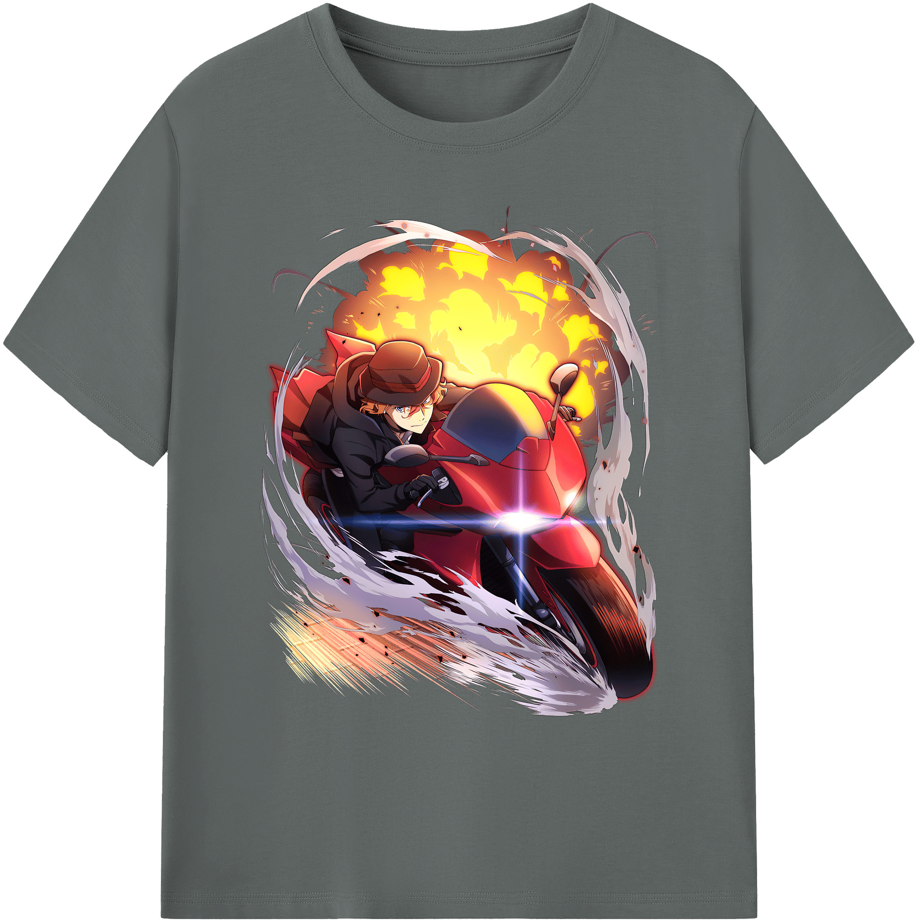（画像用） 文豪ストレイドッグス Bungo Stray Dogs 綿100％ メンズ半袖Tシャツ｜肌触りやわらか＆通気性